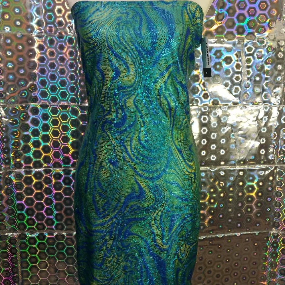 NWT COQUETRY CLOTHING AQUAMARINE BODYCON DRESS